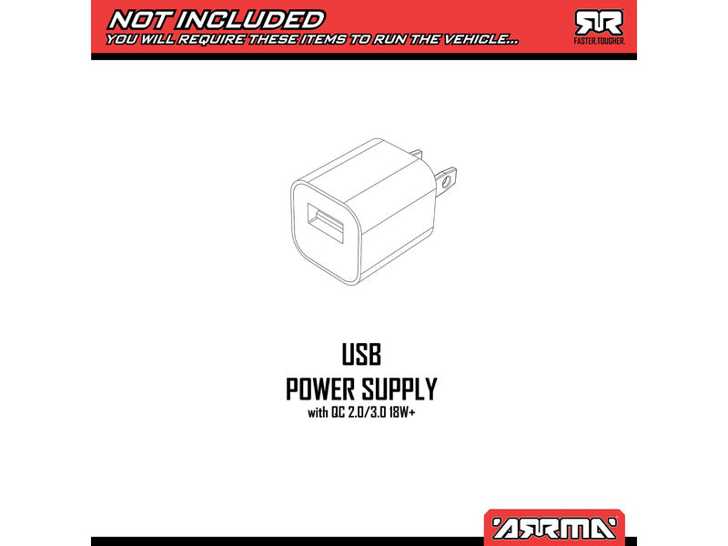 Arrma Fury Mega 550 1:10 RTR modrá