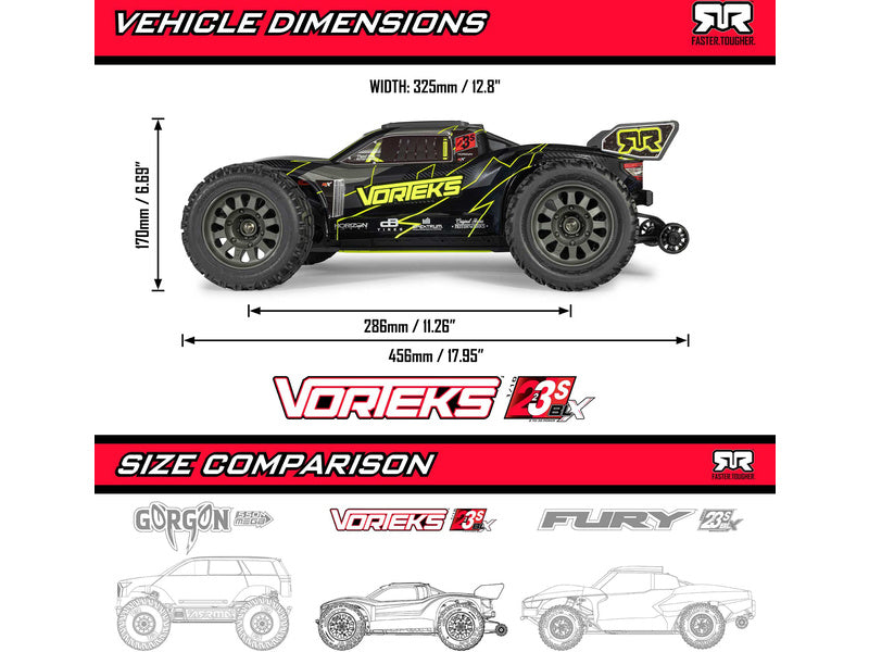 Arrma Vorteks 223S BLX DSC 2WD 1:10 RTR modrá