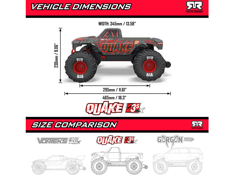 Arrma Quake 223S BLX 2WD 1:10 RTR zelená
