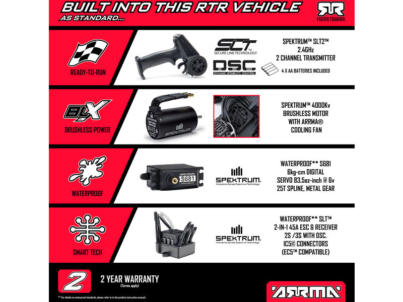 Arrma Quake 223S BLX 2WD 1:10 RTR zelená