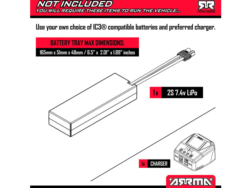 Arrma Granite Mega 665 1:10 4WD RTR modrá