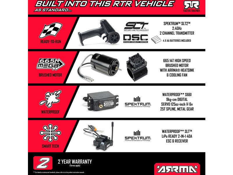 Arrma Typhon Mega 665 1:8 4WD RTR červená