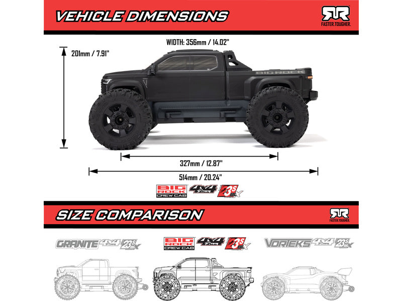 Arrma Big Rock 223S BLX 1:10 4WD RTR DSC černá