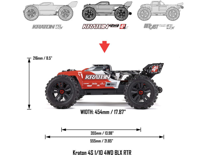 Arrma Kraton 4S V2 BLX 1:10 4WD RTR zelená