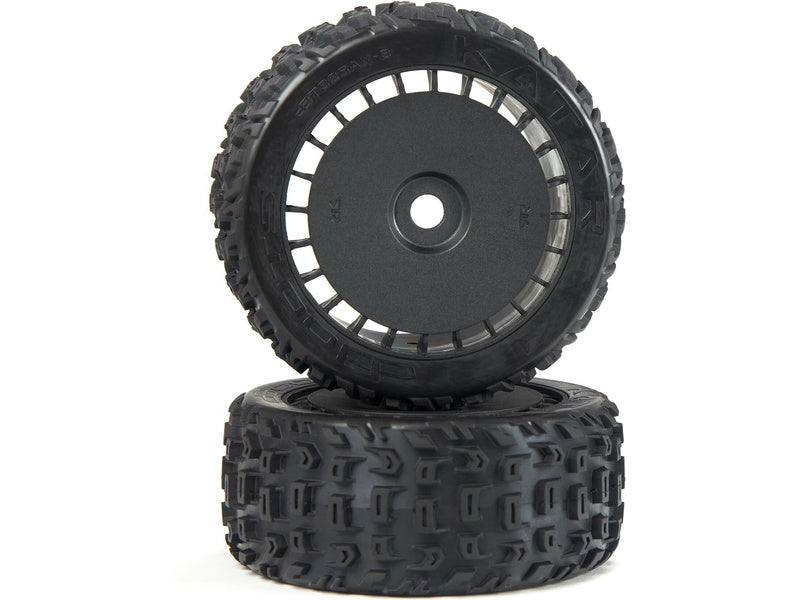 Arrma kolo s pneu dBoots Katar T Belted 6S, černé (2)