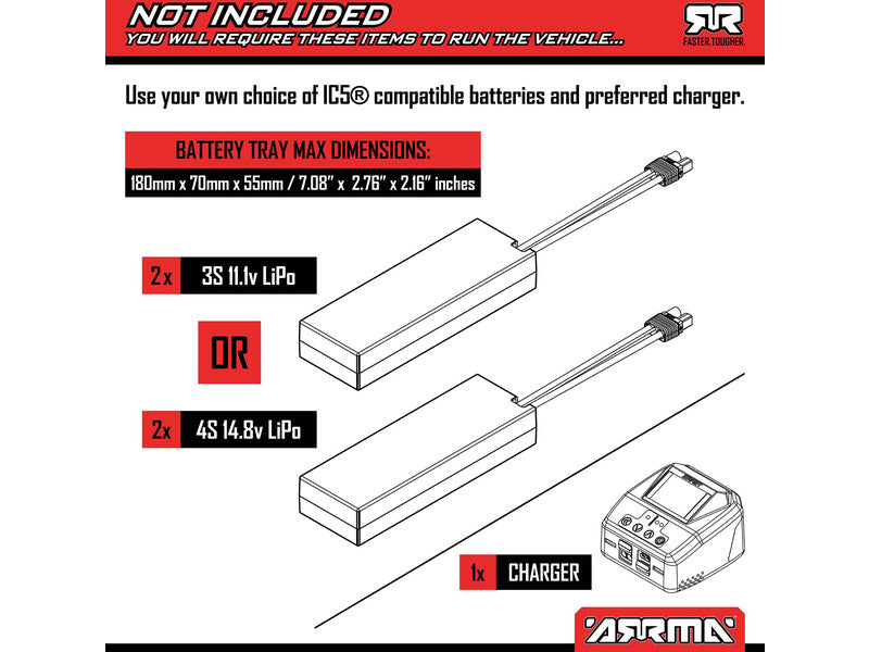 Arrma Limitless 8S BLX 1:7 4WD AVC RTR bílá/modrá