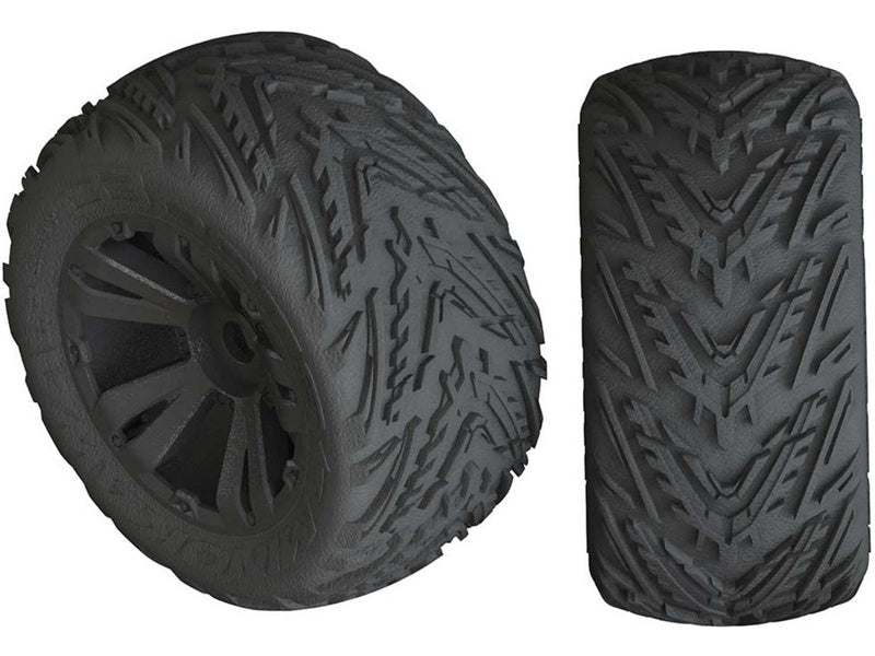 Arrma kolo s pneu Minokwa 4S černá (2)