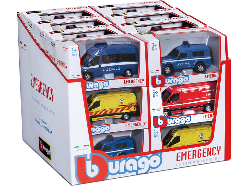 Bburago auta Emergency Force (sada 24ks)