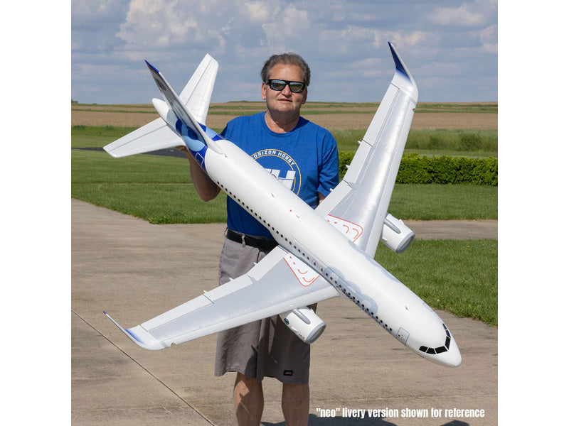 E-flite Airbus A320neo 1.5m AS3X+ SAFE Select BNF Basic bílý