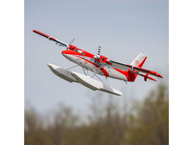E-flite DHC-6 Twin Otter 1.4m AS3X+ SAFE Select BNF Basic, plováky