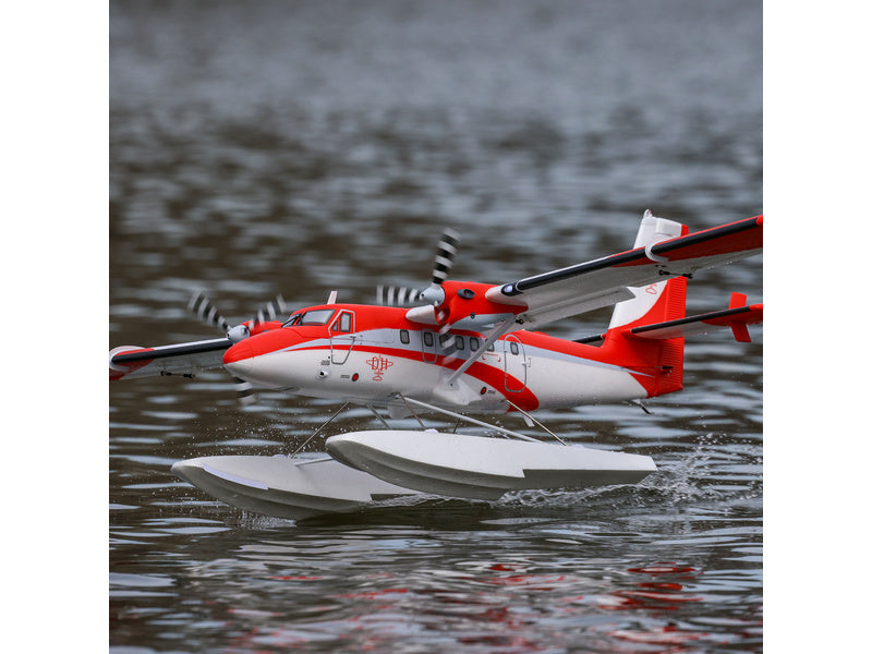 E-flite DHC-6 Twin Otter 1.4m AS3X+ SAFE Select BNF Basic, plováky