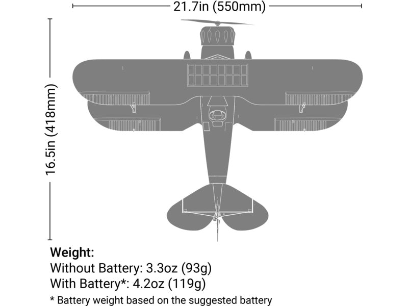 E-flite Waco 0.55m SAFE Select BNF Basic žluté