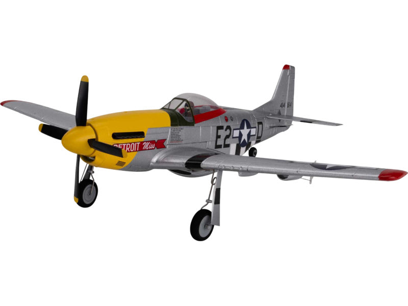 E-flite P-51D Mustang 0.49m Detroit Miss SAFE Select BNF Basic