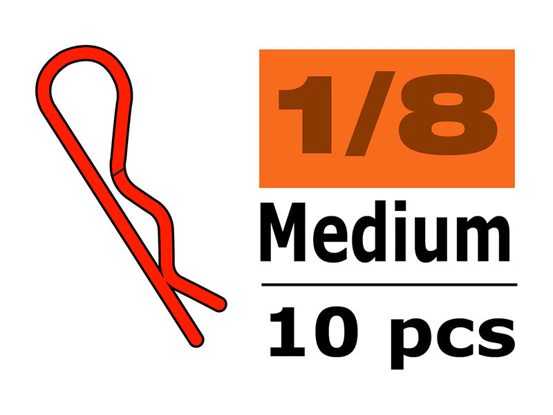 Sponka karosérie střední 45° červená (10)