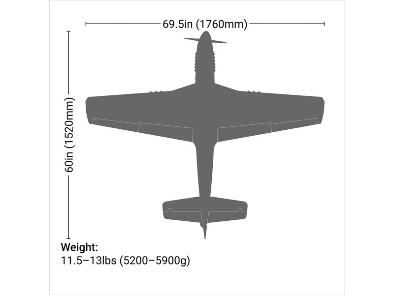 Hangar 9 P-51D Mustang 1.8m 20cc ARF