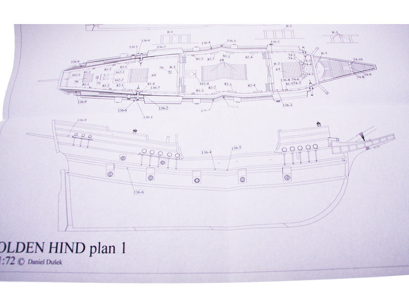 Dušek Golden Hind 1577 1:72 kit