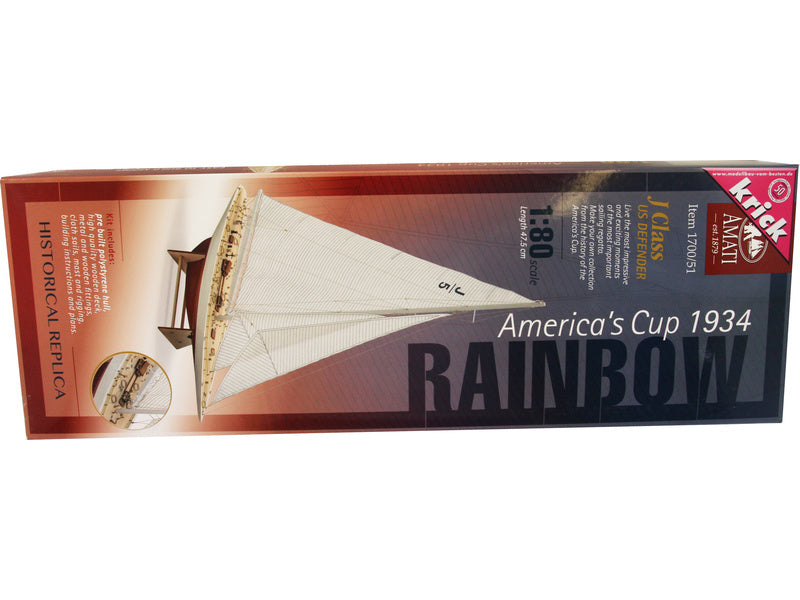 AMATI Rainbow plachetnice 1934 1:80 kit s hotovým trupem