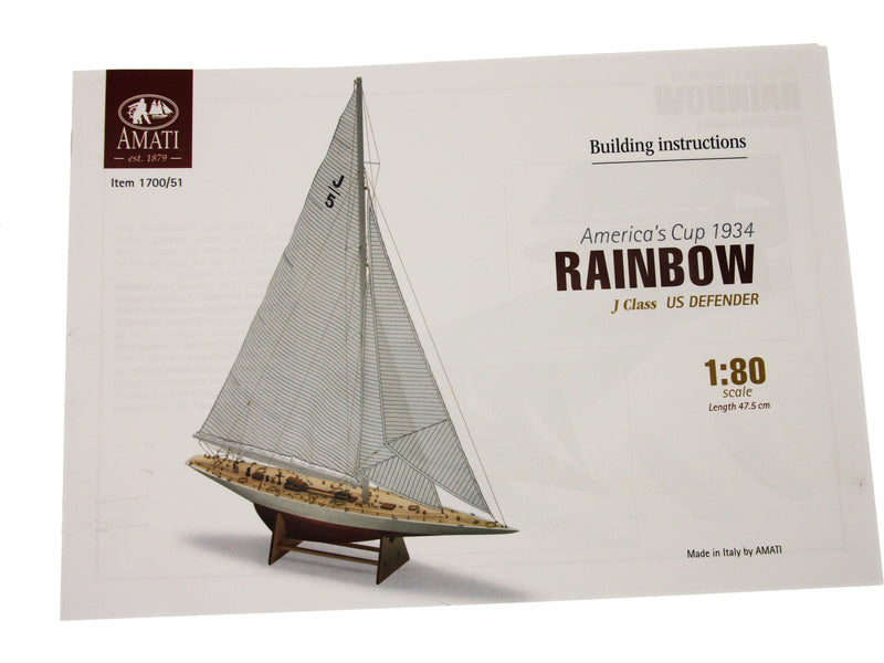 AMATI Rainbow plachetnice 1934 1:80 kit s hotovým trupem