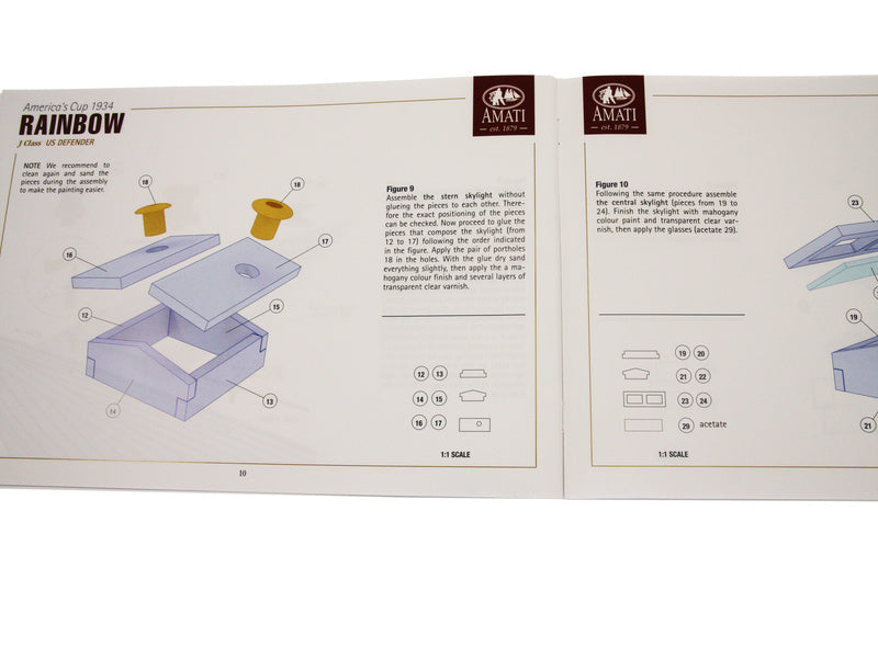 AMATI Rainbow plachetnice 1934 1:80 kit s hotovým trupem