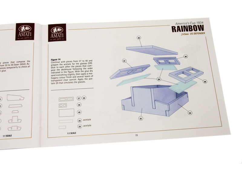 AMATI Rainbow plachetnice 1934 1:80 kit s hotovým trupem
