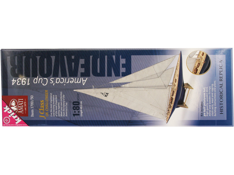 AMATI Endeavour plachetnice 1934 1:80 kit s hotovým trupem