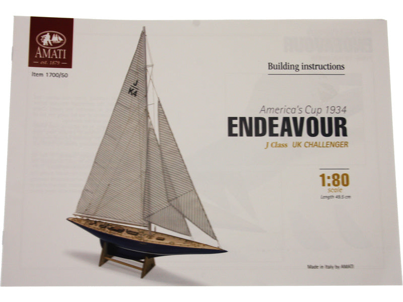 AMATI Endeavour plachetnice 1934 1:80 kit s hotovým trupem