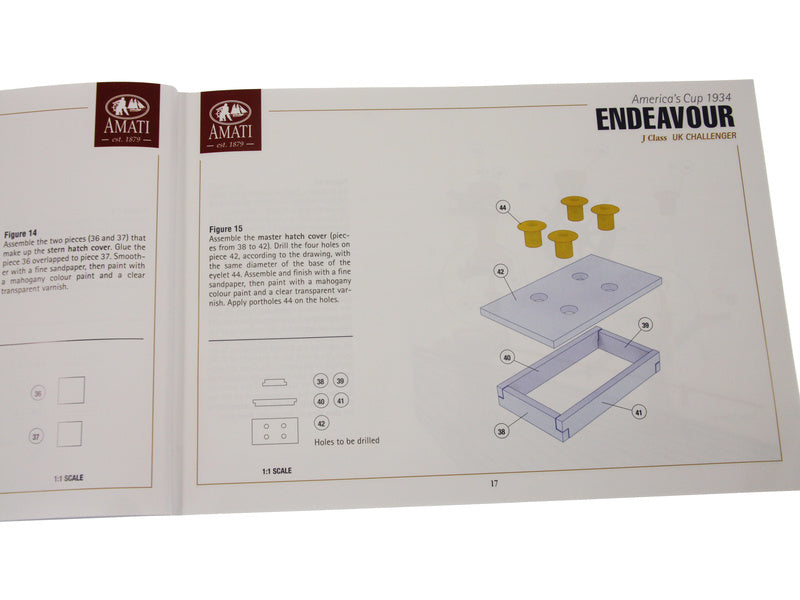 AMATI Endeavour plachetnice 1934 1:80 kit s hotovým trupem