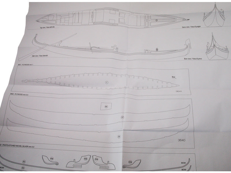 AMATI Benátská gondoliéra 1:22 kit