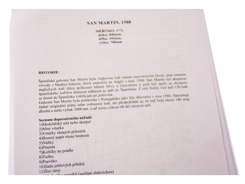 Dušek San Martin 1588 1:72 kit