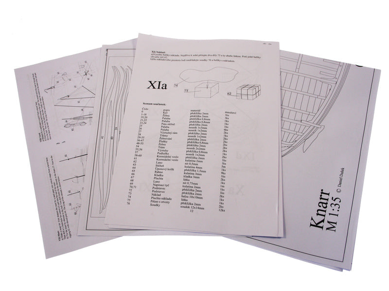 Dušek Vikingská loď Knarr 1:72 kit