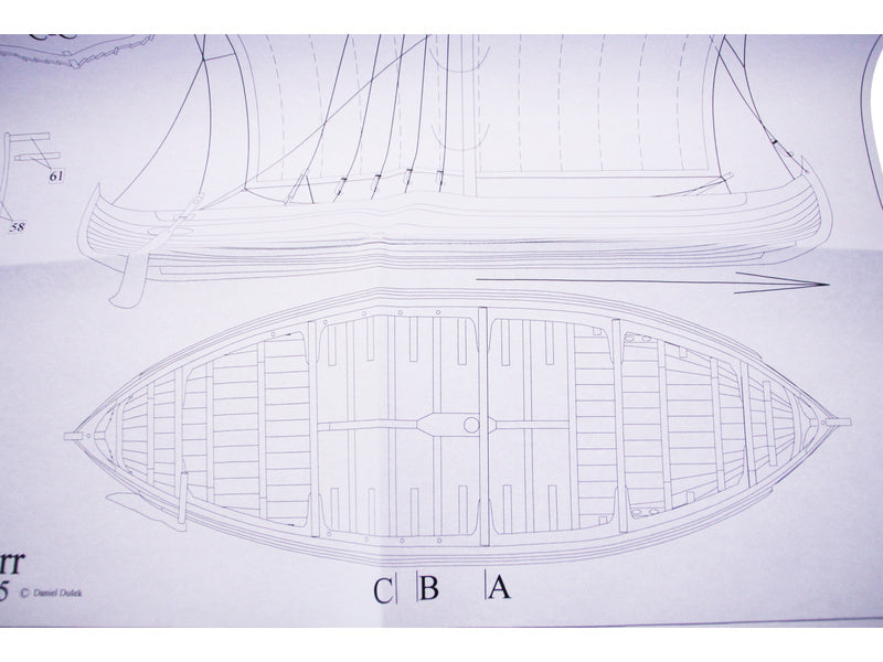 Dušek Vikingská loď Knarr 1:72 kit