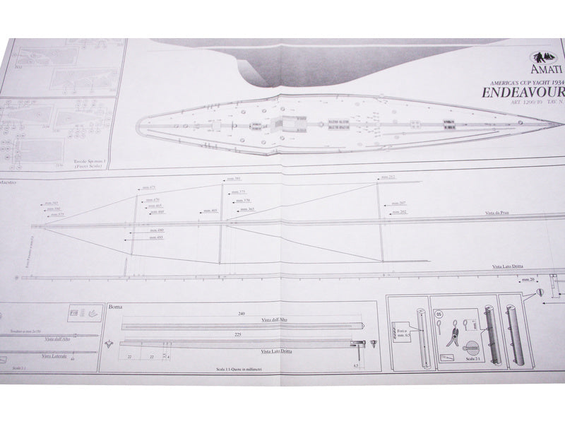 AMATI Endeavour plachetnice 1934 1:80 kit