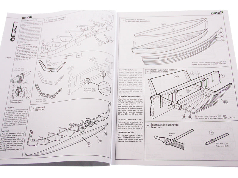 AMATI Navae Egizia egyptská loď 1:50 kit