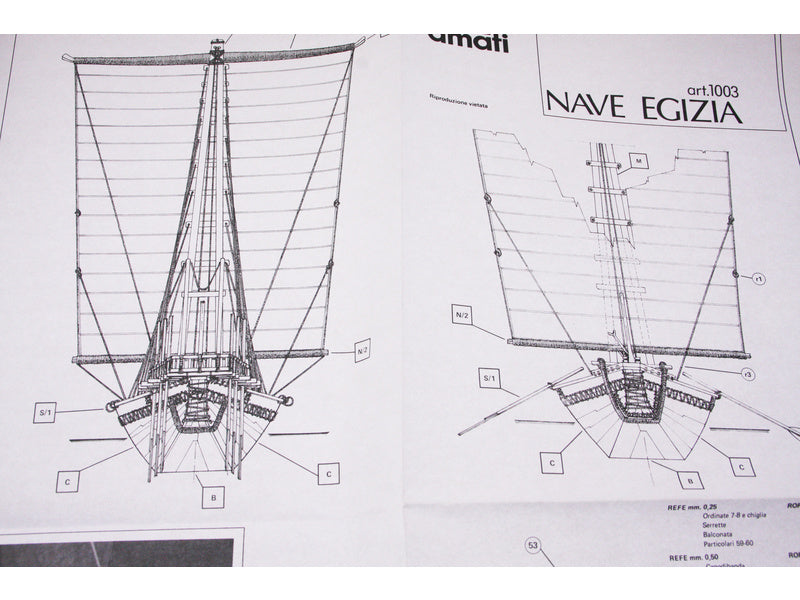 AMATI Navae Egizia egyptská loď 1:50 kit