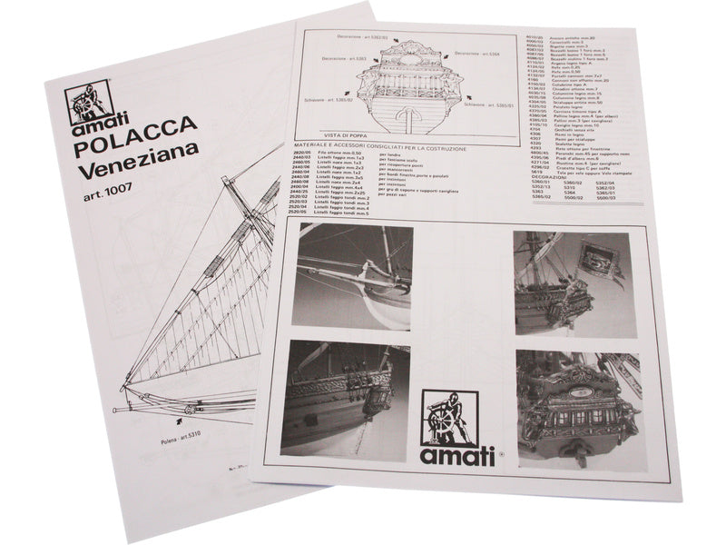 AMATI Polacca benátská loď 1750 kit