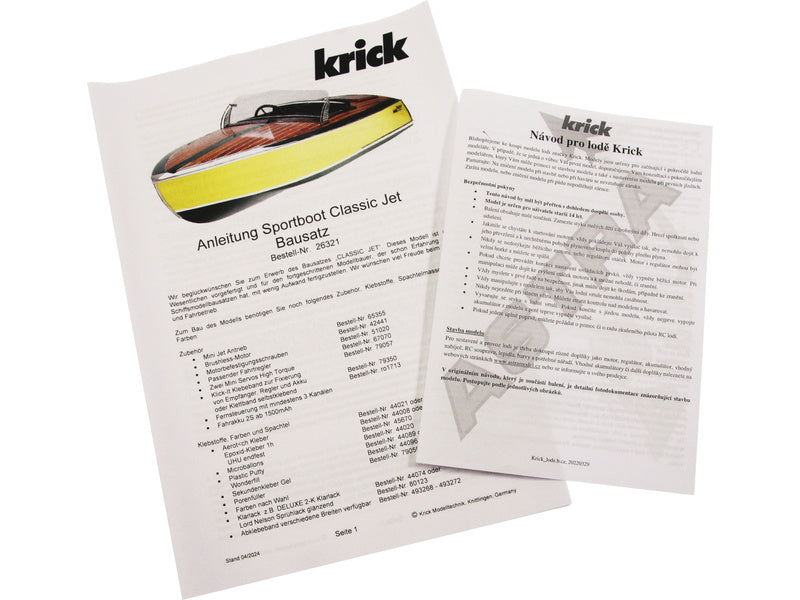 Krick Classic Jet sportovní člun kit