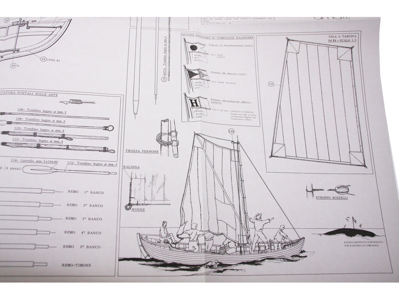 AMATI Walfangboot harpunářský člun 1860 1:16 kit
