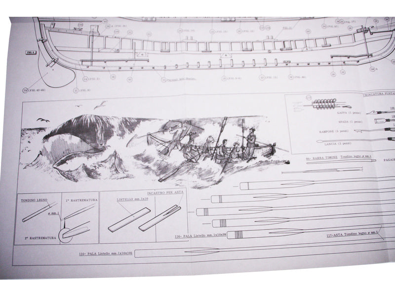 AMATI Walfangboot harpunářský člun 1860 1:16 kit