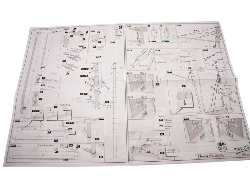 AMATI H.M.S. Hunter škuner 1:60 kit