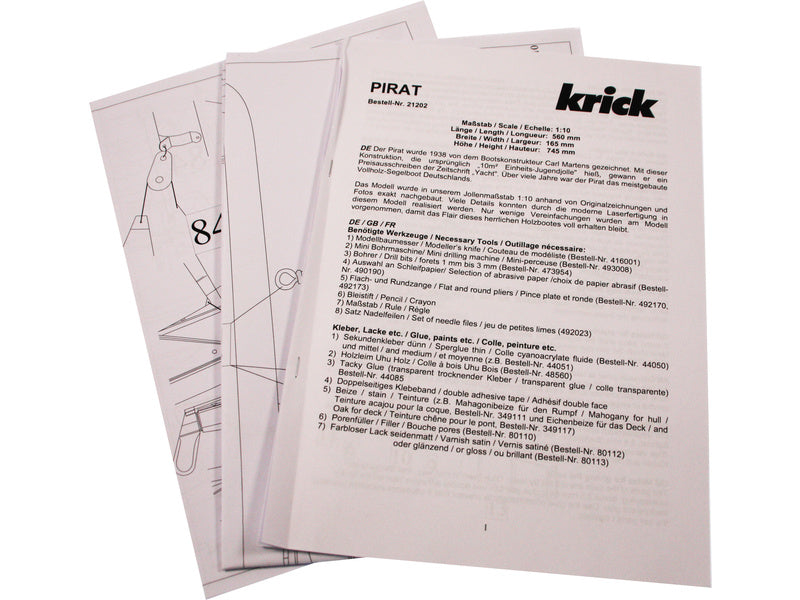 Krick Pirat plachetnice kit