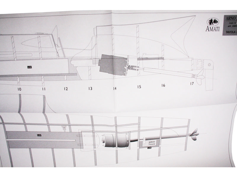 AMATI Arno XI Ferrari závodní člun 1:8 kit