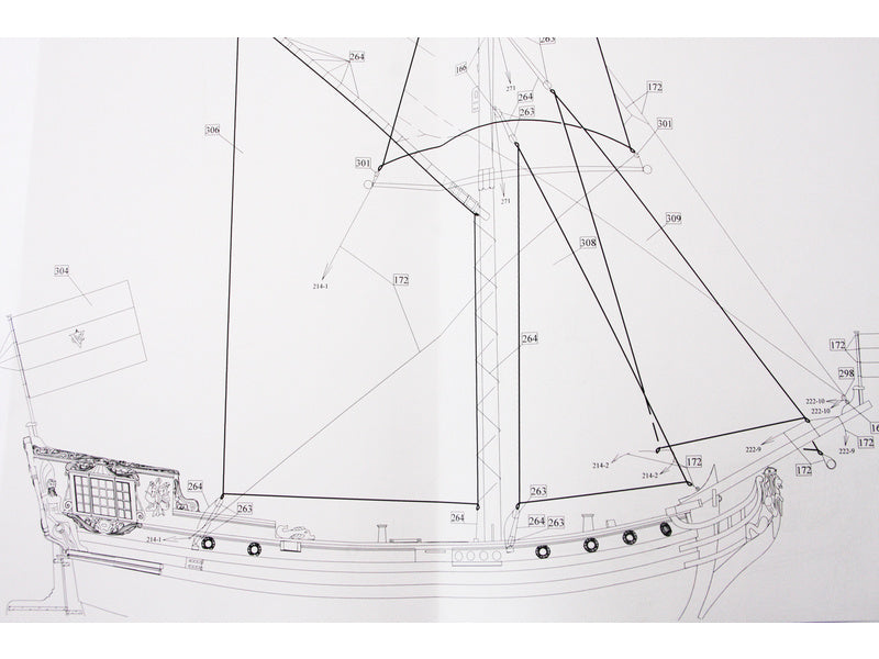Dušek Holandská státní jachta 17st. 1:48 kit