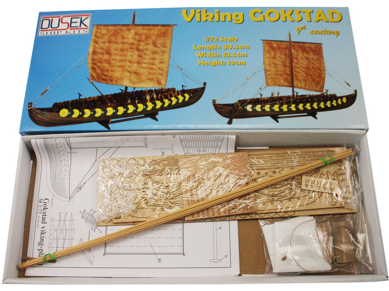 Dušek Vikingská loď Gokstad 1:72 kit