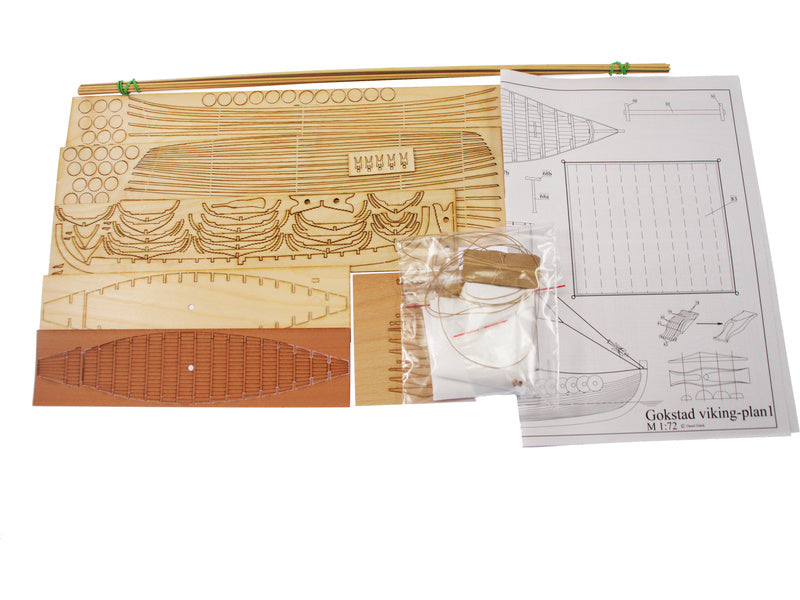 Dušek Vikingská loď Gokstad 1:72 kit