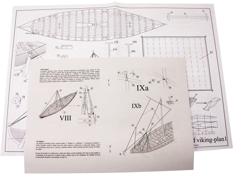 Dušek Vikingská loď Gokstad 1:72 kit