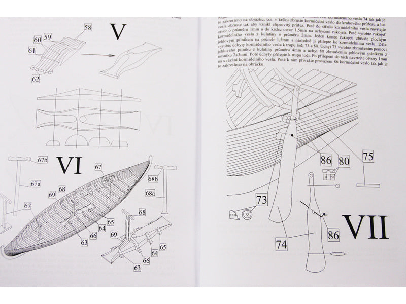 Dušek Vikingská loď Gokstad 1:72 kit