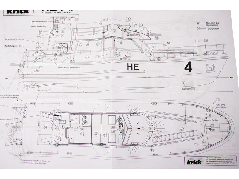 Krick Policejní člun HE 4 kit
