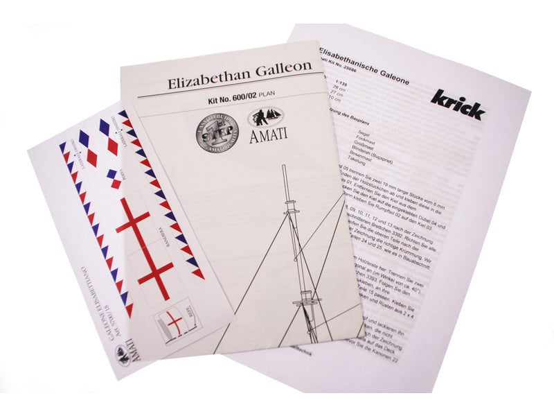 AMATI Elizabethan galeóna 1:135 First step kit