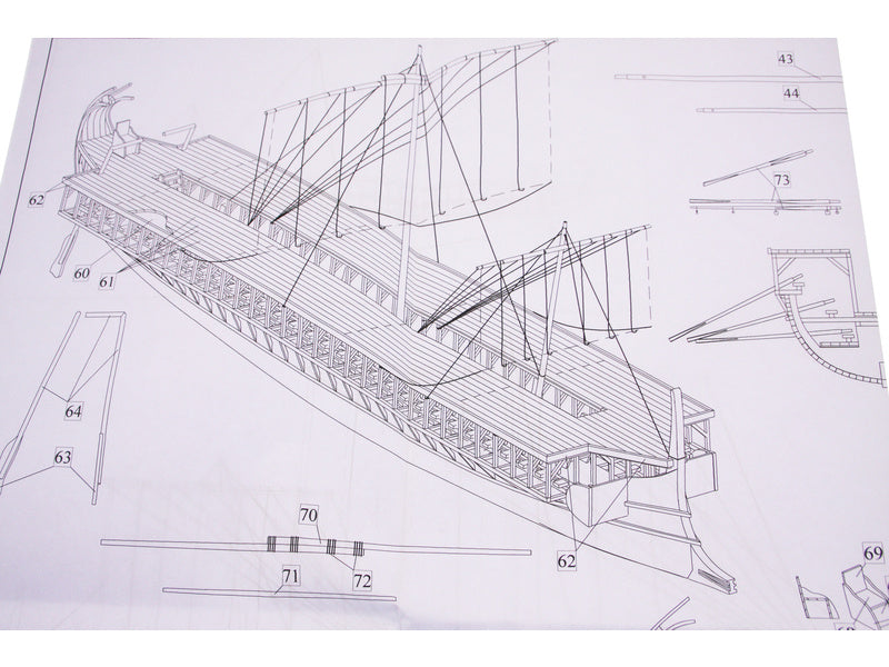 Dušek Řecká triréma 480 př.n.l 1:72 kit