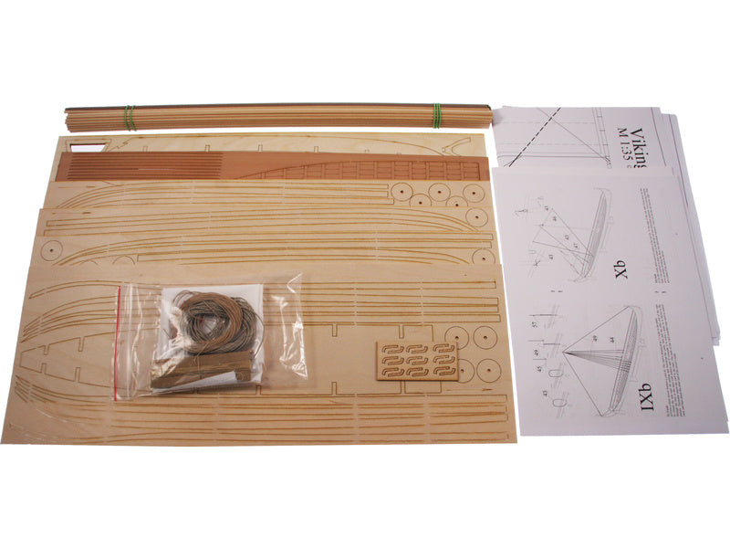 Dušek Vikingská prodloužená loď 1060 1:35 kit